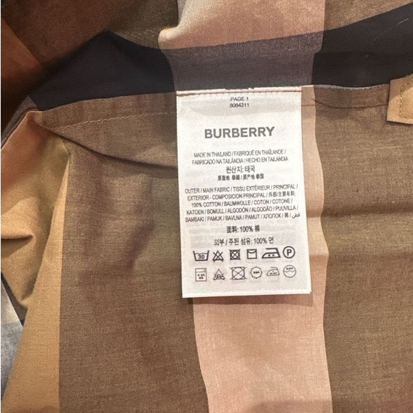 Burberry Tan and Brown mid length women Dress Short Sleeve Crew Neck - Picture 9 of 11